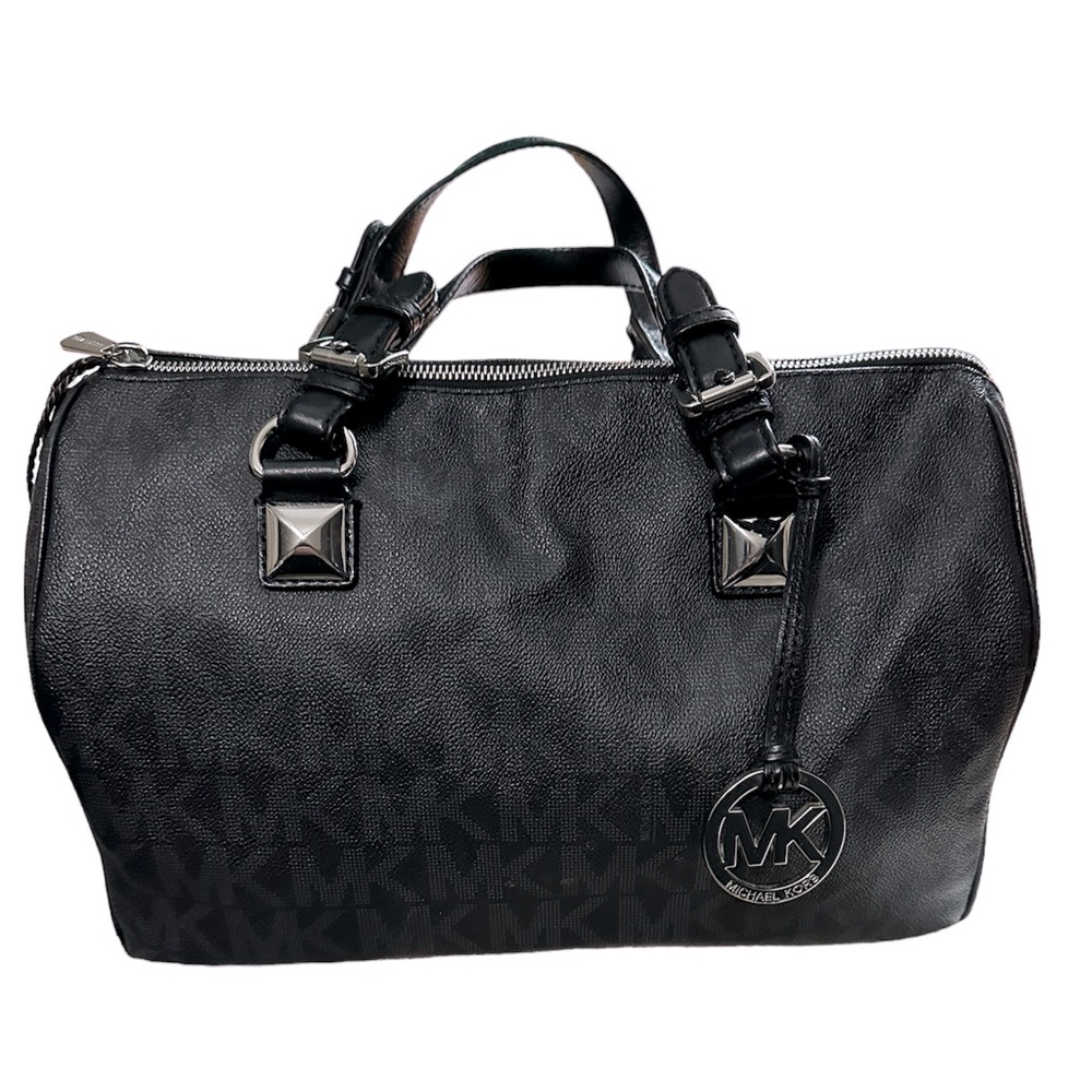 Michael Kors handbag black with silver accent great condition